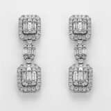 Paar elegante Diamant-Ohrringe Weißgold, gest. 750… - photo 1