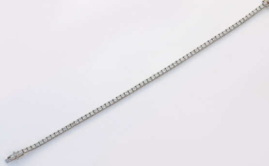 Hochfeines Brillant-Rivière-Armband Weißgold, gest… - Foto 1