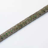 Belle-Epoque Smaragd-Armband Silber, teilw. 14 k G… - Foto 1