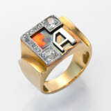 Art Déco-Herrenbandring mit Diamanten Gelbgold, 14… - photo 1