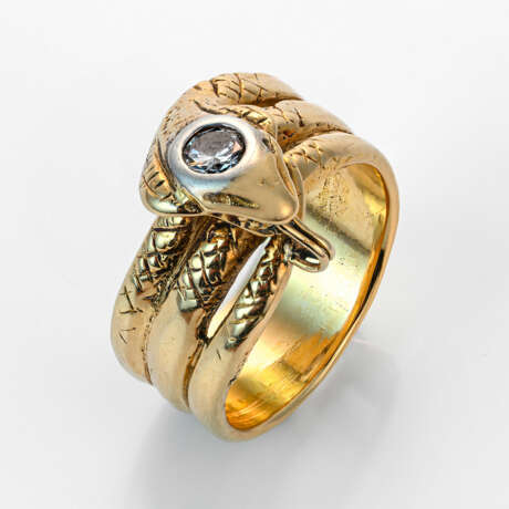 Schlangenring sog. "Promise-Ring" mit Brillanten G… - photo 1