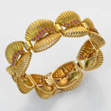 Glamouröses Cocktail-Armband mit Rubinen Gelbgold,… - photo 1