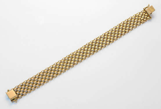 Cocktailarmband Gelbgold, 14 ct.; Breite Bandform … - photo 1