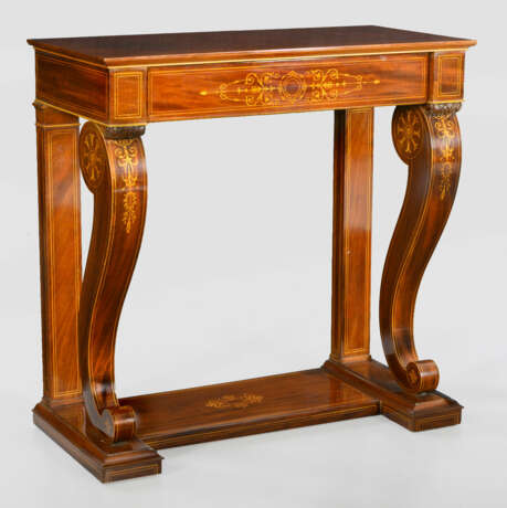 Biedermeier-Konsoltisch Mahagoni, furniert sowie E… - Foto 1