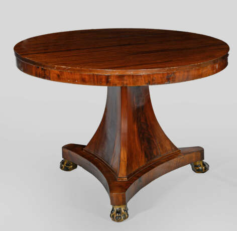 Biedermeier-Salontisch Mahagoni, furniert. Über dr… - photo 1