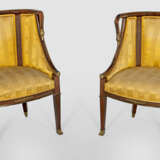 Paar Empire-Gondelsessel Mahagoni, massiv und furn… - photo 1