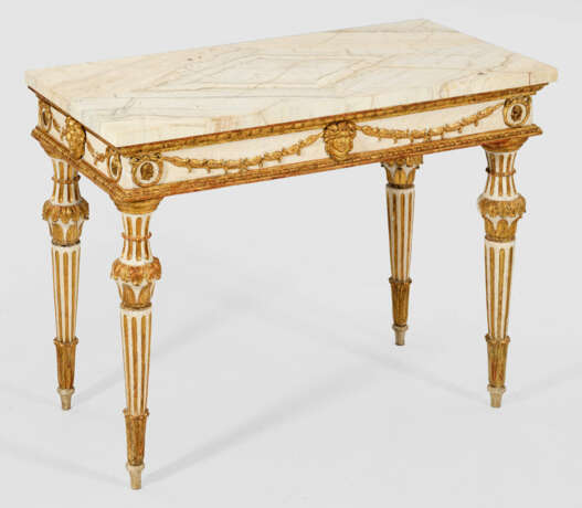 Großer Louis XVI-Konsoltisch Holz, geschnitzt, elf… - photo 1