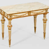Großer Louis XVI-Konsoltisch Holz, geschnitzt, elf… - photo 1