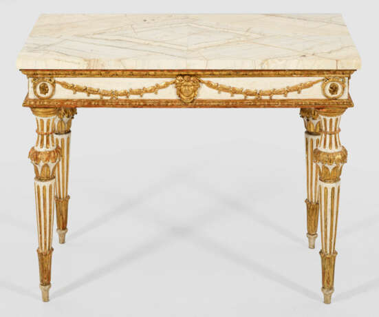 Großer Louis XVI-Konsoltisch Holz, geschnitzt, elf… - photo 2