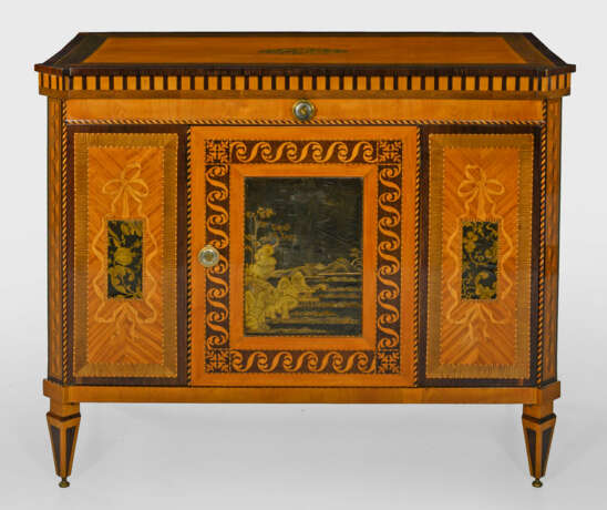 Louis XVI-Klappbuffet mit Chinoiseriedekor Palisan… - Foto 1