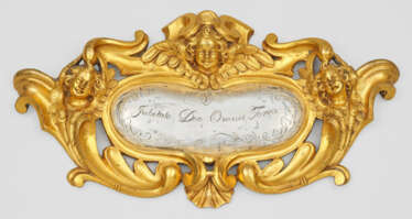 Barock-Wandapplike Bronze, vergoldet sowie versilb…