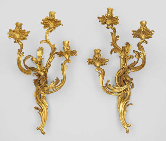 Paar große Wandappliken im Louis XV-Stil Gegenstüc… - photo 1