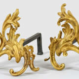 Paar Chenets im Louis XV-Stil Gegenstücke. Bronze … - photo 1