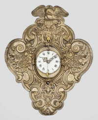 Barock-Wanduhr sog. Telleruhr. Messing mit Resten …
