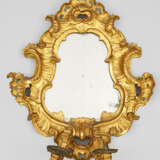 Große Barock-Spiegelapplike 2-flg.; Holz, geschnit… - photo 1