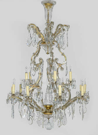 Imposanter Maria Theresia-Deckenlüster 15-flg.; Fa… - Foto 1