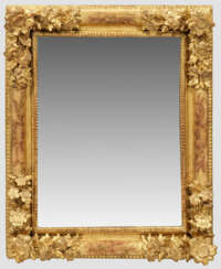 Belle Epoque-Rahmen mit Spiegelglas Holz, stuckier…