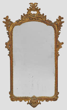 Barock-Wandspiegel Holz, geschnitzt, gefasst und v… - photo 1
