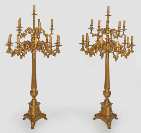 Paar monumentale Prunkgirandolen im Napoleon III-S… - фото 1