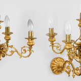 Paar Napoleon III-Wandgirandolen 5-flg.; Bronze, v… - Foto 1