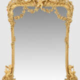 Imposanter Belle Epoque-Wandspiegel Holz, stuckier… - photo 1