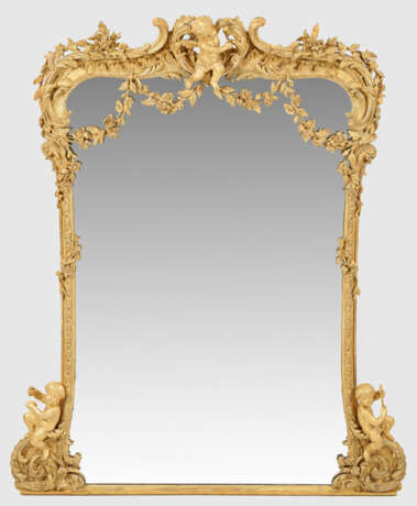 Imposanter Belle Epoque-Wandspiegel Holz, stuckier… - photo 1