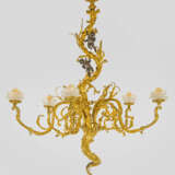 Große Belle Epoque-Deckenlampe 5-flg.; Bronze, ver… - Foto 1