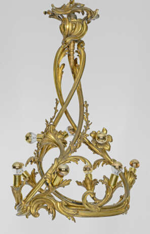 Belle Epoque-Deckenlampe 9-flg.; Bronze. Offen ges… - photo 1
