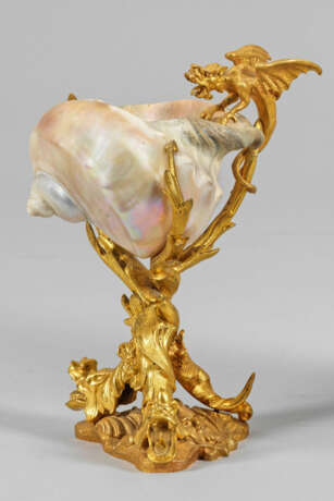 Napoleon III-Seeschneckenpokal Perlmutt und Bronze… - photo 1
