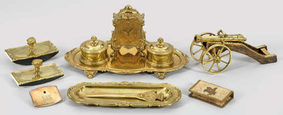 Umfangreiches Schreibset im Louis XV-Stil 9-tlg.; … - Foto 1