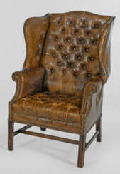 Chesterfield-Sessel Mahagoni sowie dunkelbraunes L…