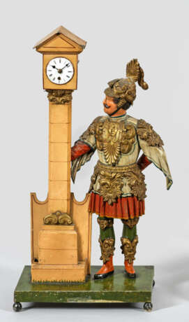 Seltene Blech-Figurenuhr Weißblech, farbig lackier… - photo 1