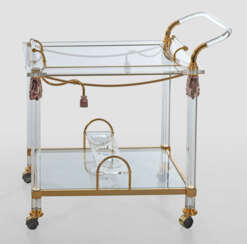 Barwagen im Hollywood Regency-Stil Metal…