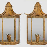 Paar Wandlampen in Pagodenform 1-flg.; M… - photo 1