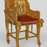 Egyptian Revival-Armlehnsessel Holz, rel… - photo 1