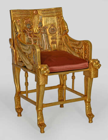 Egyptian Revival-Armlehnsessel Holz, rel… - photo 1