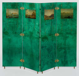 Extravaganter Paravent von Aldo Tura 4-t…