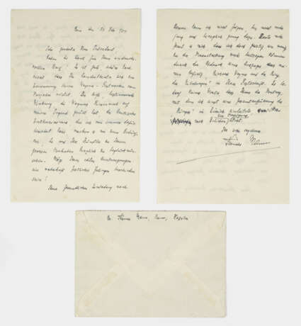 Brief von Thomas Mann Cremeweißes Papier… - фото 1