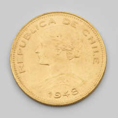 Goldmünze "Republik Chile, 100 Pesos, 19…