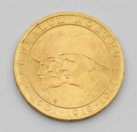 Goldmedaille "Rumänien, 20 Lei, 1944" Fe… - photo 1