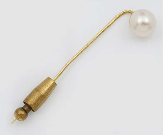 Plastronnadel mit Südsee-Perle Gelbgold,… - фото 1