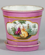 Aperçu. Biedermeier-Cachepot mit Watteauszenen R…