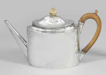 Georg III-Teekanne Sterlingsilber. Ovale…