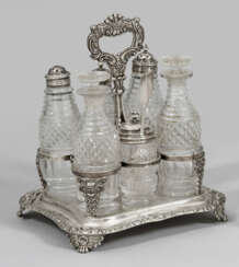 Georg III-Menage Sterlingsilber und Kris…