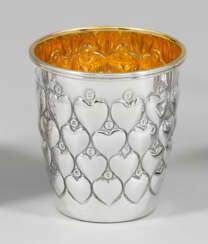 Herzbecher Sterlingsilber. Gering konisc…