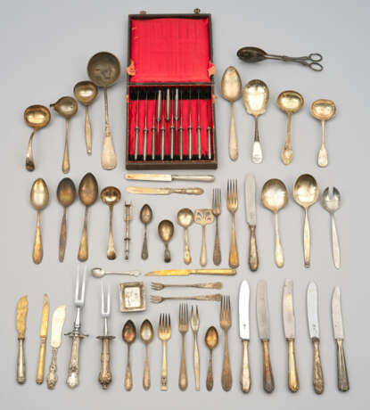 Großes Besteckkonvolut Silber und Plated… - photo 1