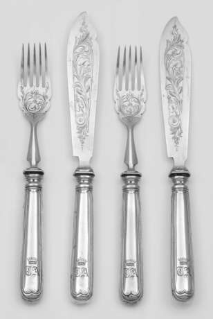 Fischbesteck für 6 Personen Silber. 12-t… - photo 1
