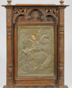 Icons. Ikone mit Heiligem Georg Metallrelief, g…