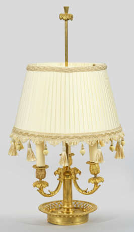 Bouilotte-Tischlampe 3-flg.; Bronze, ver… - photo 1