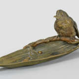 Figürliches Schreibzeug mit Spatz Bronze… - photo 1